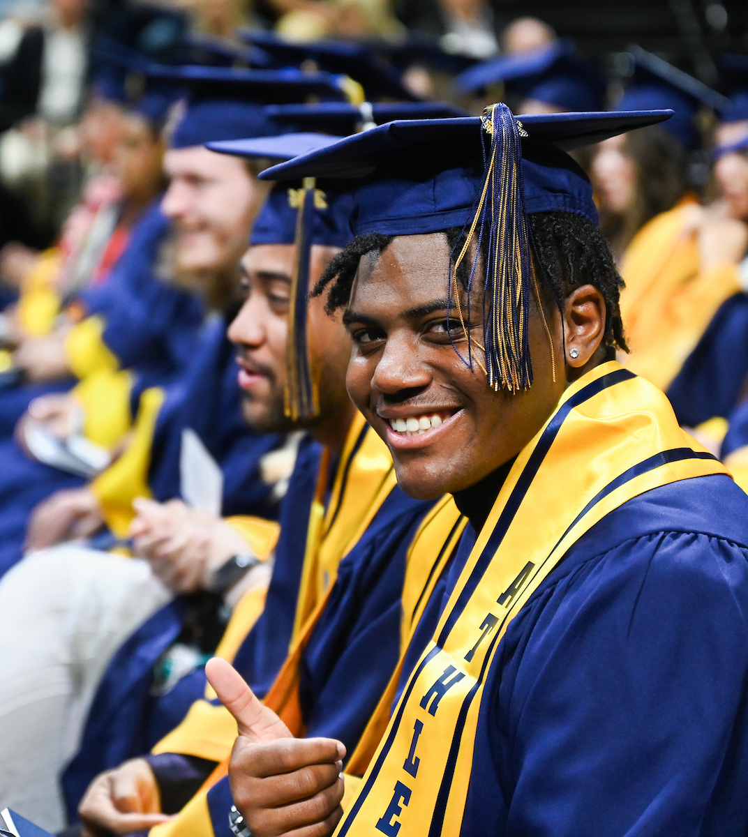 University of Tennessee at Chattanooga students participate in the undergraduate school graduation, Saturday, Dec. 14, 2024 in McKenzie Arena