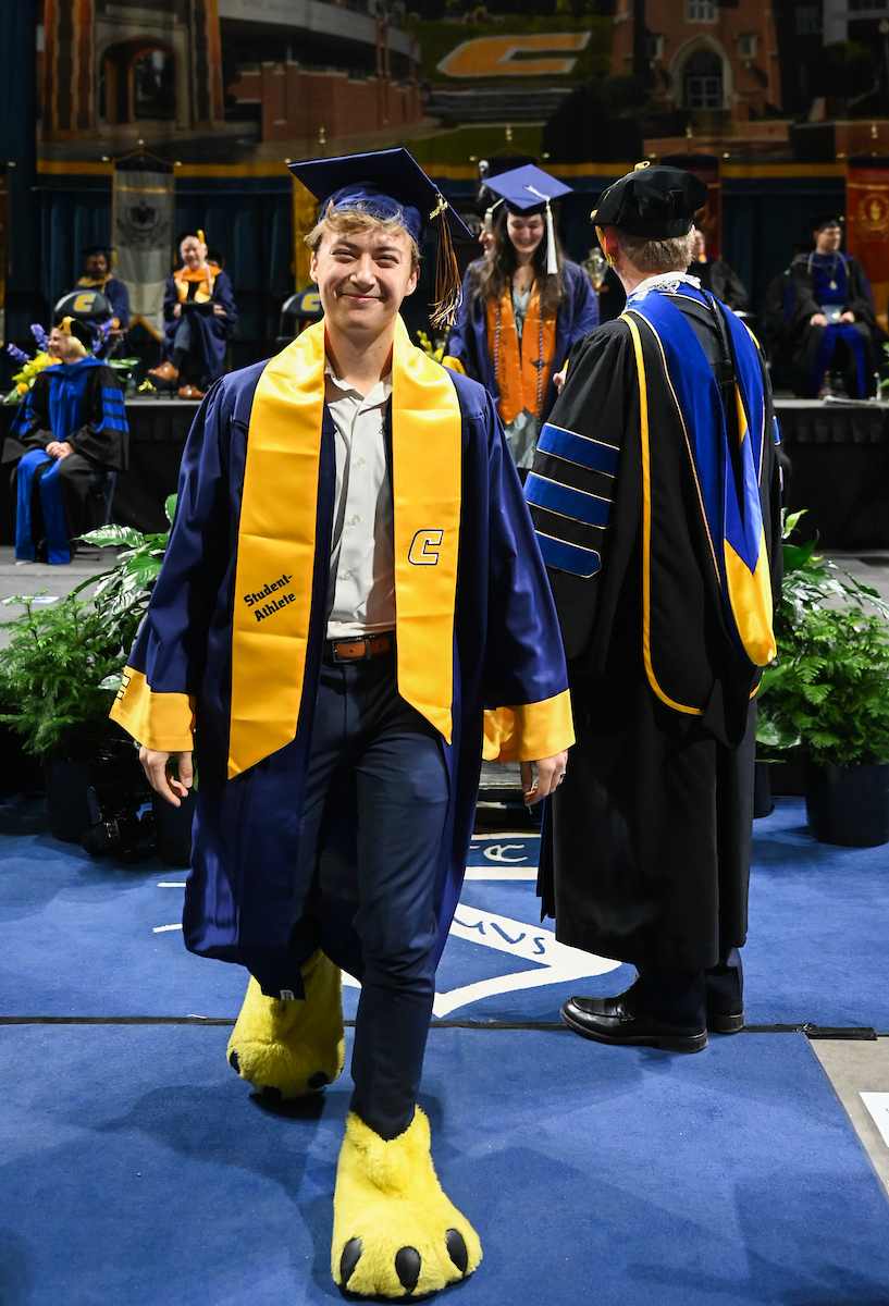University of Tennessee at Chattanooga students participate in the undergraduate school graduation, Saturday, Dec. 14, 2024 in McKenzie Arena