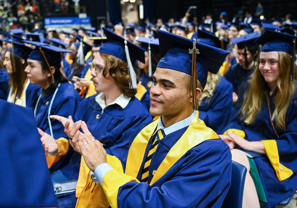University of Tennessee at Chattanooga students participate in the undergraduate school graduation, Saturday, Dec. 14, 2024 in McKenzie Arena