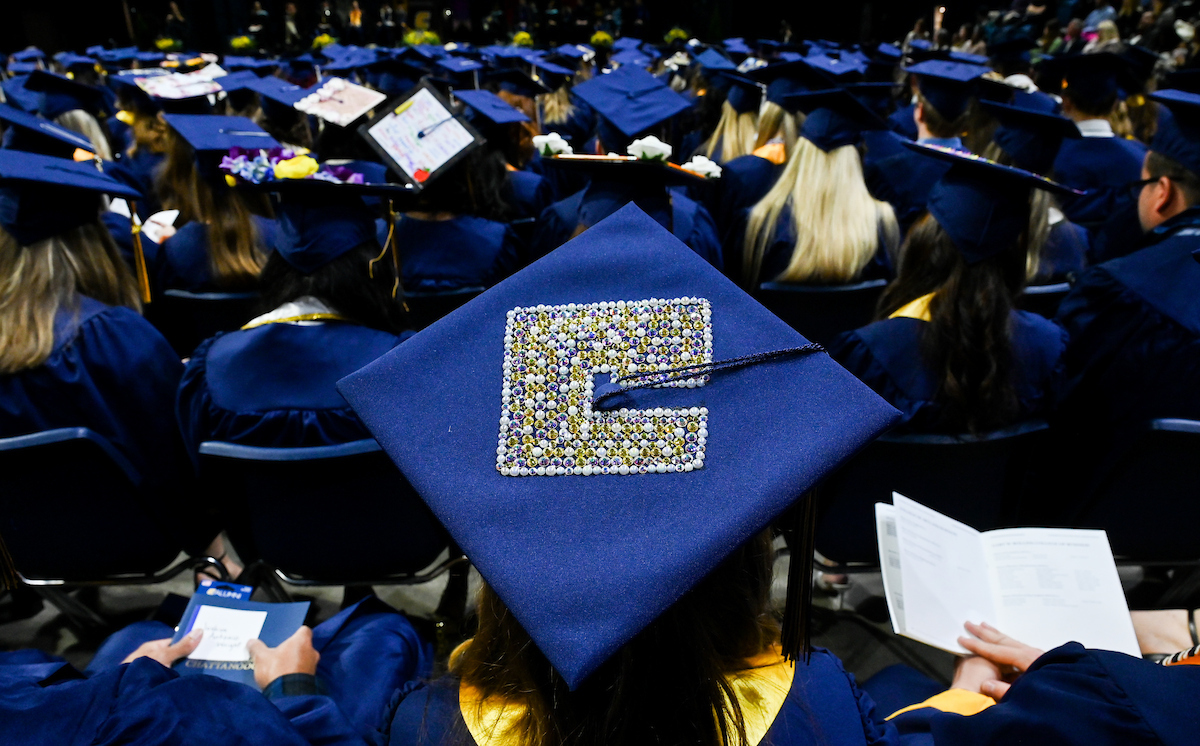 University of Tennessee at Chattanooga students participate in the undergraduate school graduation, Saturday, Dec. 14, 2024 in McKenzie Arena