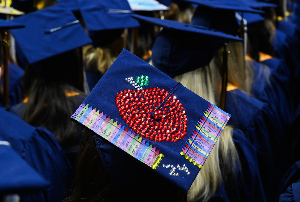 University of Tennessee at Chattanooga students participate in the undergraduate school graduation, Saturday, Dec. 14, 2024 in McKenzie Arena
