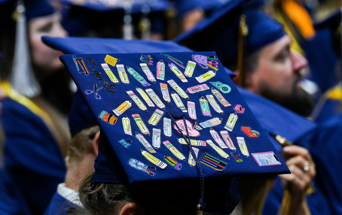 University of Tennessee at Chattanooga students participate in the undergraduate school graduation, Saturday, Dec. 14, 2024 in McKenzie Arena