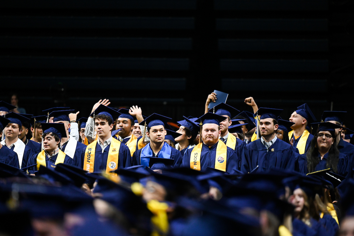 University of Tennessee at Chattanooga students participate in the undergraduate school graduation, Saturday, Dec. 14, 2024 in McKenzie Arena