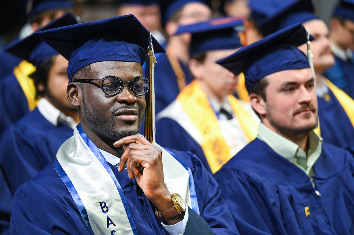 University of Tennessee at Chattanooga students participate in the undergraduate school graduation, Saturday, Dec. 14, 2024 in McKenzie Arena
