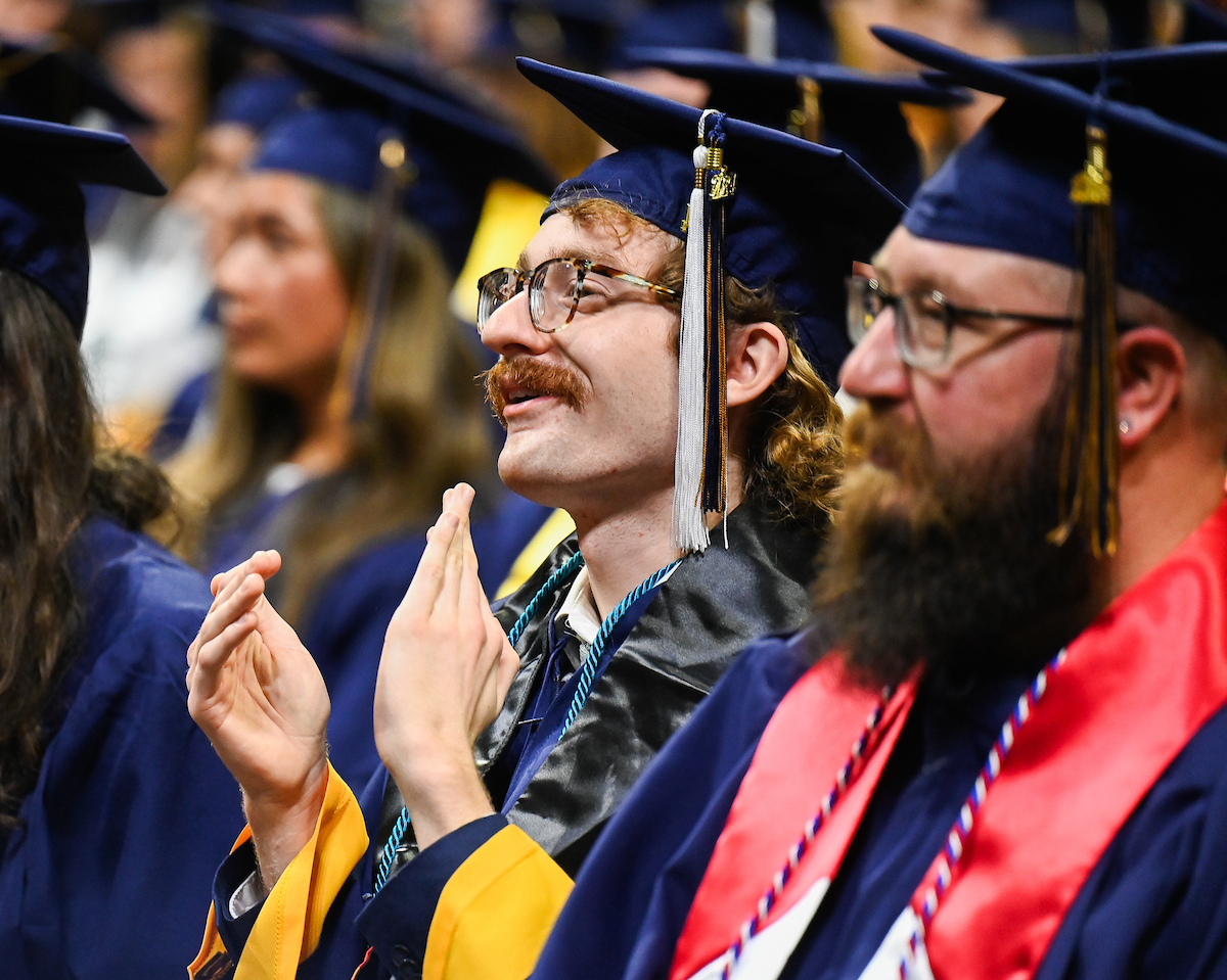 University of Tennessee at Chattanooga students participate in the undergraduate school graduation, Saturday, Dec. 14, 2024 in McKenzie Arena