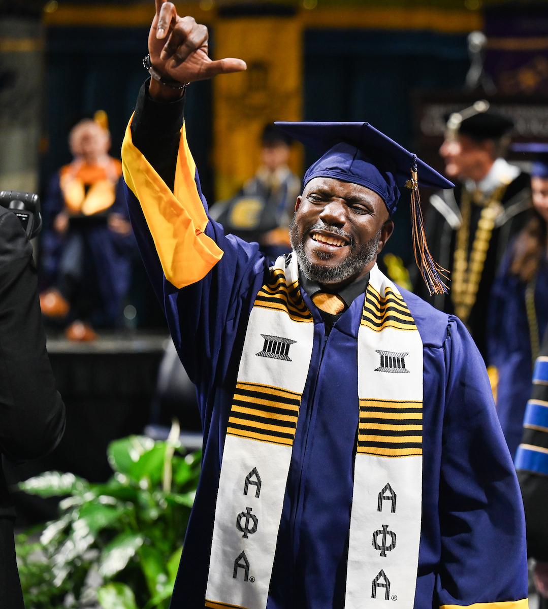 University of Tennessee at Chattanooga students participate in the undergraduate school graduation, Saturday, Dec. 14, 2024 in McKenzie Arena