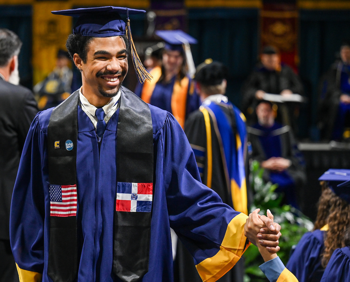 University of Tennessee at Chattanooga students participate in the undergraduate school graduation, Saturday, Dec. 14, 2024 in McKenzie Arena