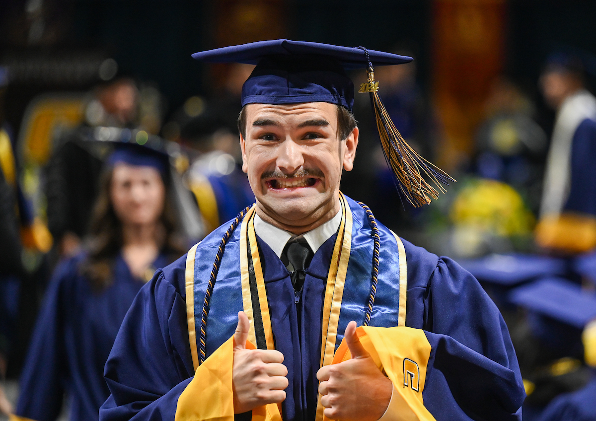 University of Tennessee at Chattanooga students participate in the undergraduate school graduation, Saturday, Dec. 14, 2024 in McKenzie Arena