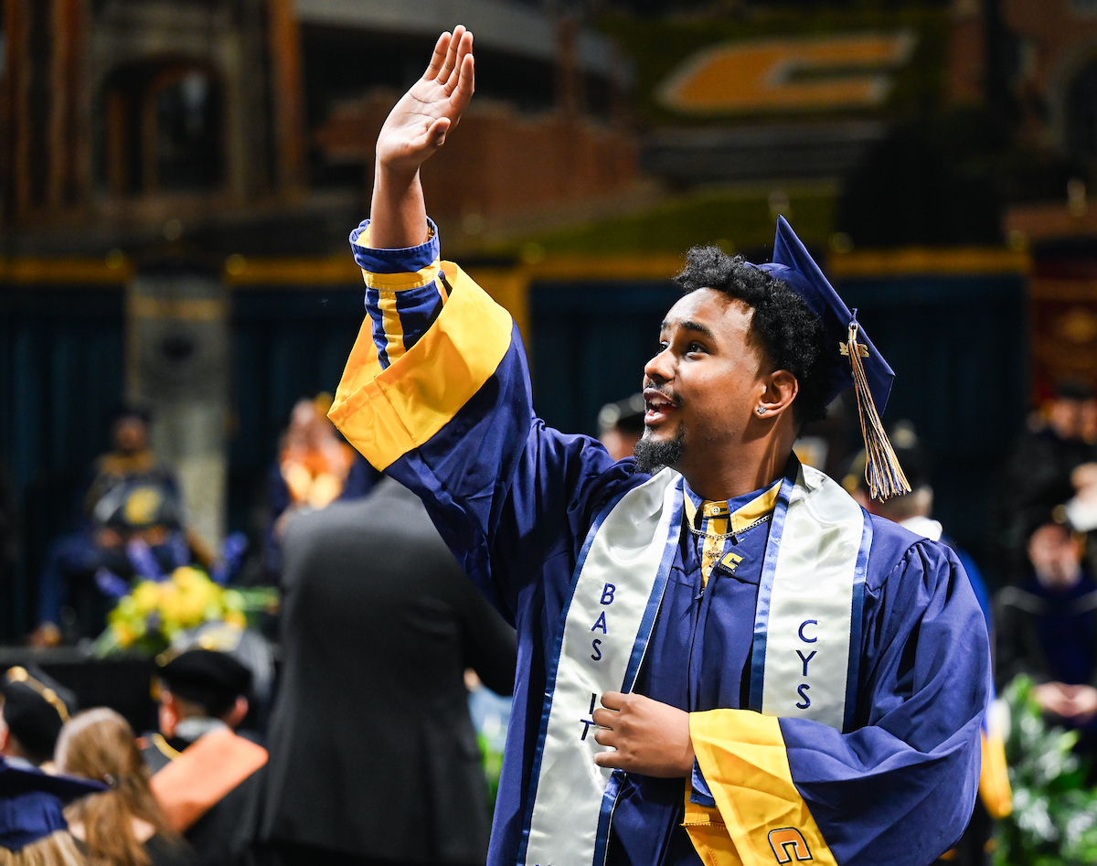 University of Tennessee at Chattanooga students participate in the undergraduate school graduation, Saturday, Dec. 14, 2024 in McKenzie Arena