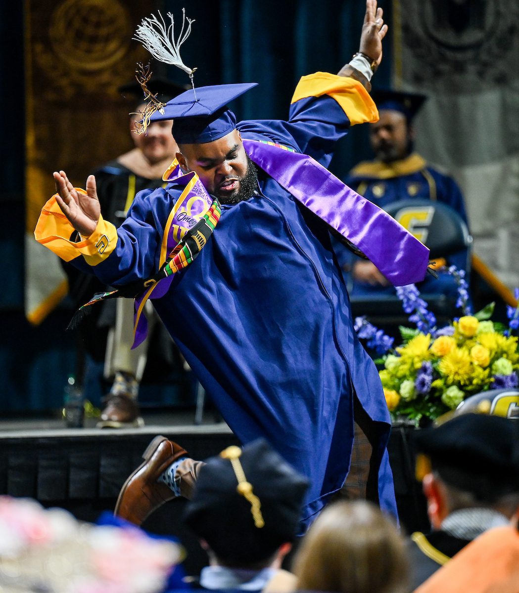 University of Tennessee at Chattanooga students participate in the undergraduate school graduation, Saturday, Dec. 14, 2024 in McKenzie Arena