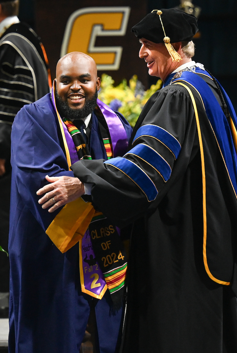 University of Tennessee at Chattanooga students participate in the undergraduate school graduation, Saturday, Dec. 14, 2024 in McKenzie Arena