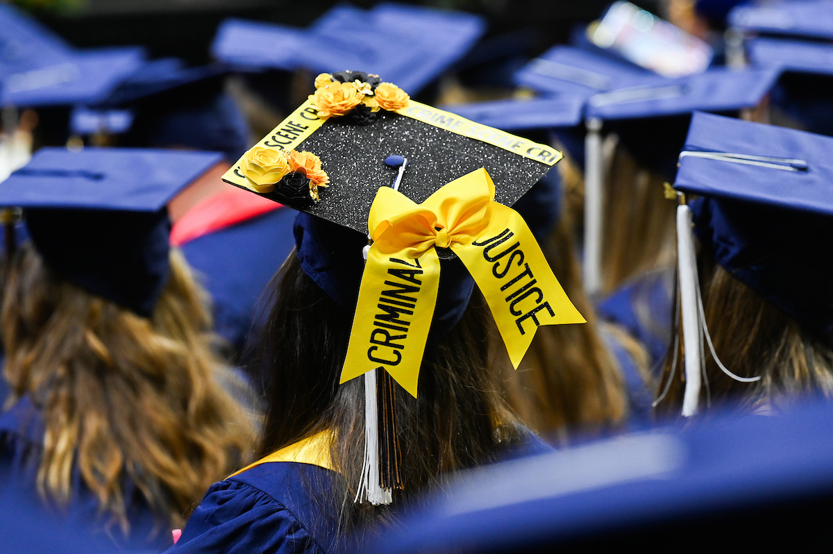 University of Tennessee at Chattanooga students participate in the undergraduate school graduation, Saturday, Dec. 14, 2024 in McKenzie Arena