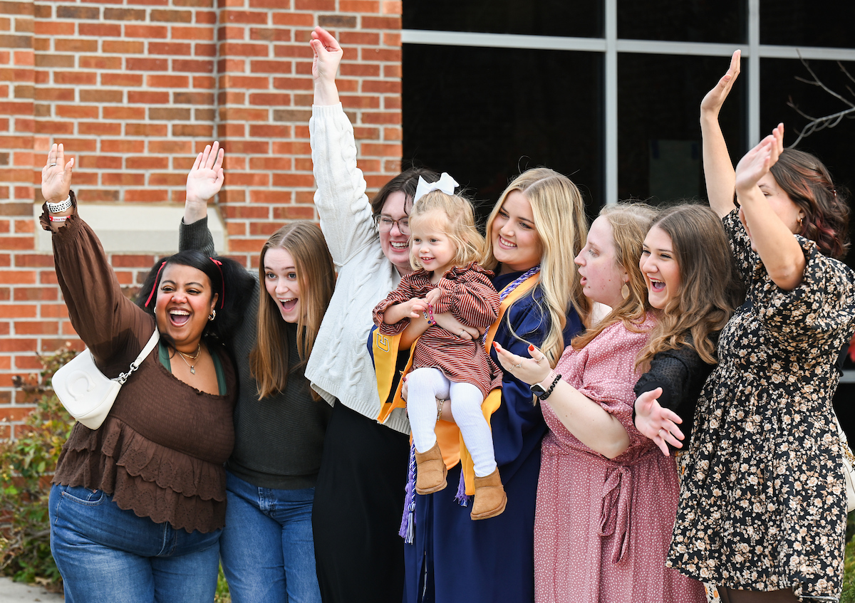 University of Tennessee at Chattanooga students participate in the undergraduate school graduation, Saturday, Dec. 14, 2024 in McKenzie Arena