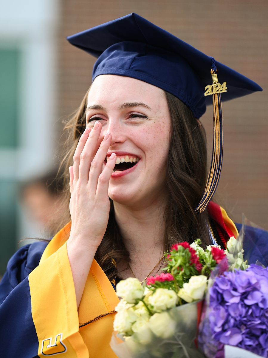 University of Tennessee at Chattanooga students participate in the undergraduate school graduation, Saturday, Dec. 14, 2024 in McKenzie Arena