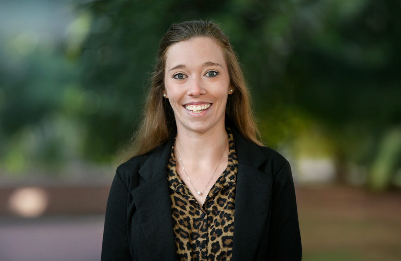 Dr. Katelyn Hancock is the 2025 recipient of the Academy of Criminal Justice Sciences' Ken Peak Innovations in Teaching Award. Hancock, a member of the UTC faculty since 2022, earned a master's degree in criminal justice from the University in 2019. Photo by Angela Foster.