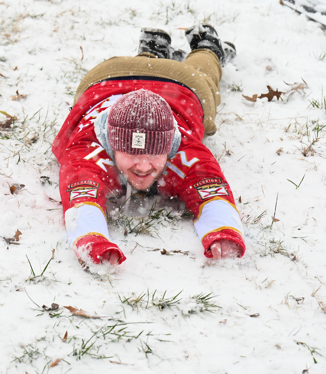 Students play in the snow Friday, Jan. 10, 2025.