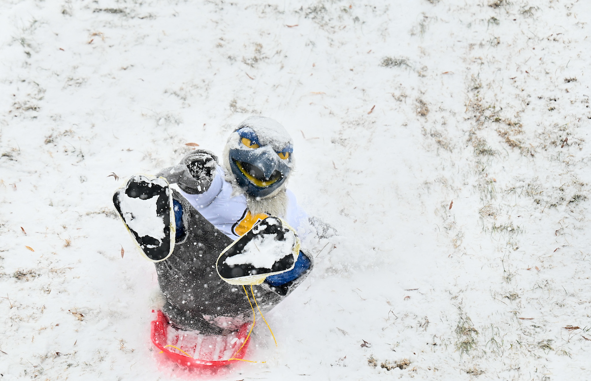 Students play in the snow Friday, Jan. 10, 2025.
