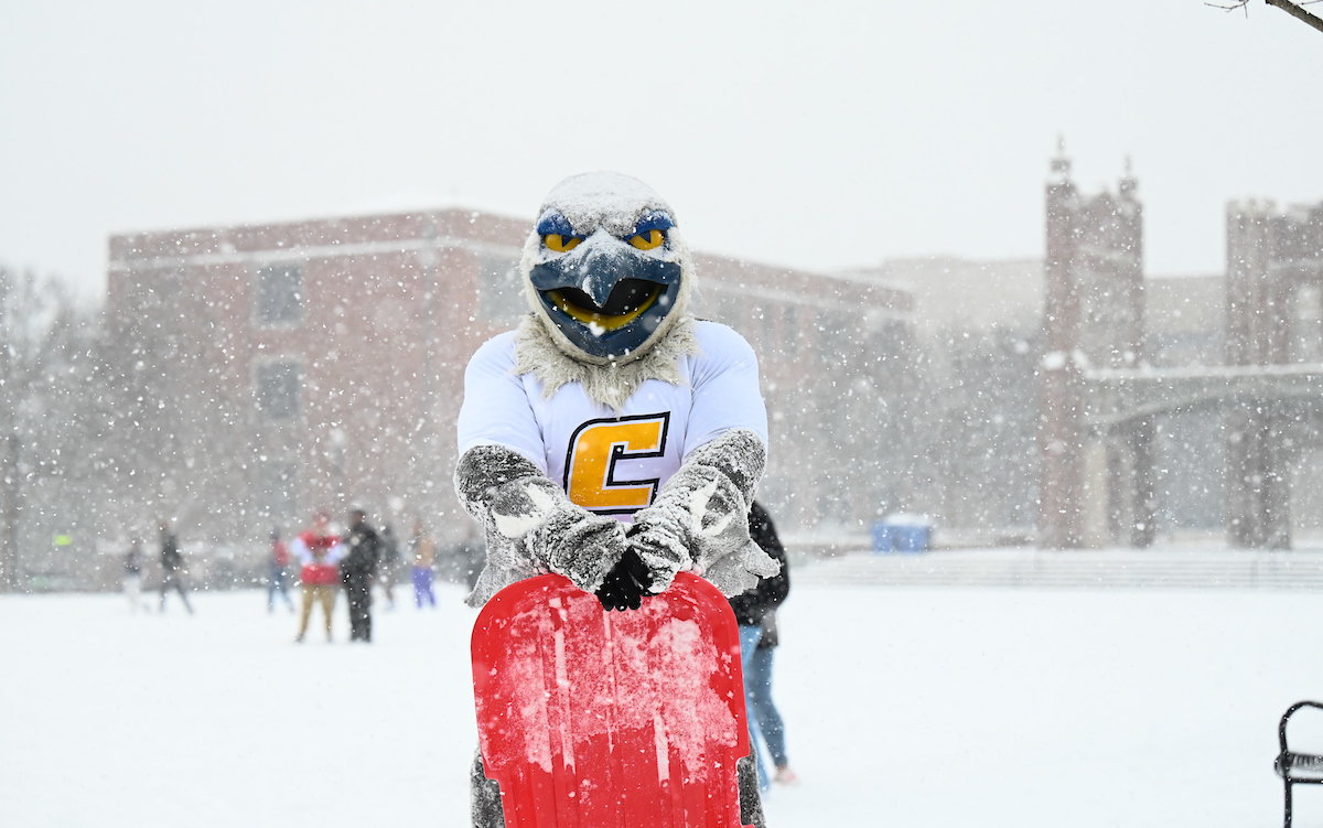 Students play in the snow Friday, Jan. 10, 2025.
