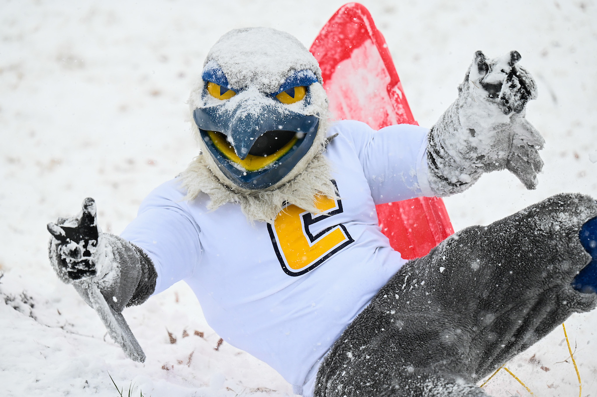 Students play in the snow Friday, Jan. 10, 2025.