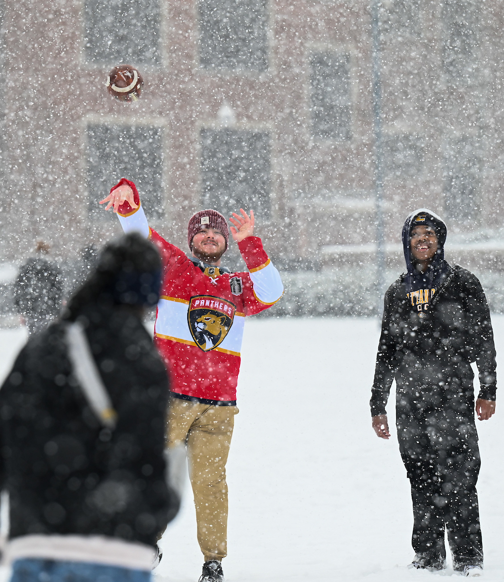 Students play in the snow Friday, Jan. 10, 2025.