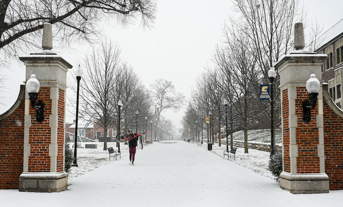 Students play in the snow Friday, Jan. 10, 2025.