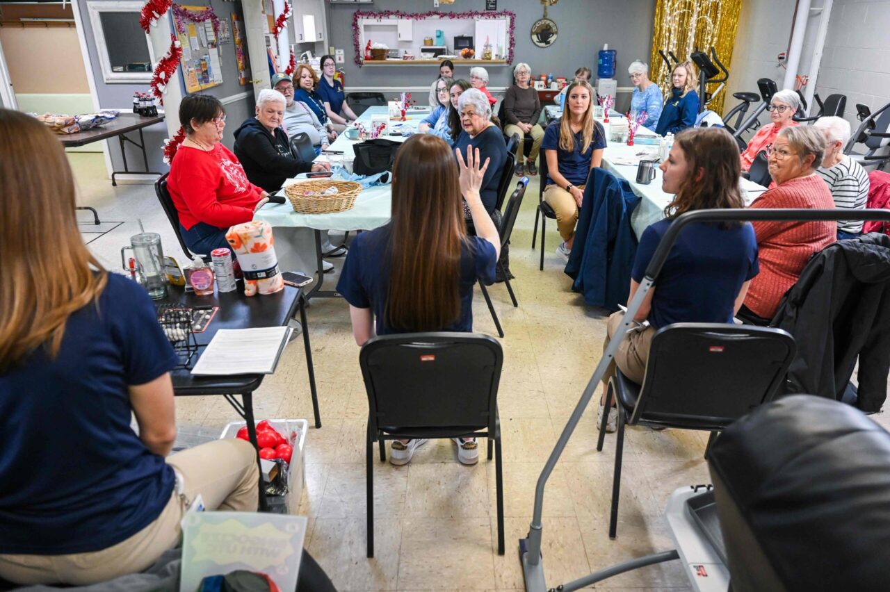 UTC occupational therapy students participated in a SETAAAD/UTC community outreach event at the Whitwell Senior Center on Monday, Jan. 27. Photo by Angela Foster.