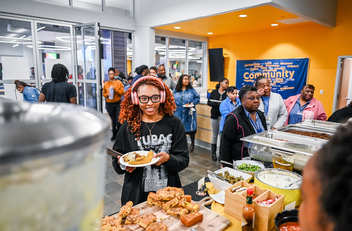 The Black History Month kick-off celebration featured food from Mocs Dining and local Black-owned businesses. Photo by Angela Foster.