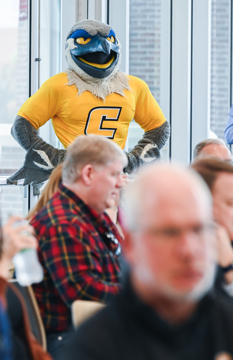 UT System President Randy Boyd, Jay Green and Brad Humphreys participate Thursday, Feb. 6, 2025 in a panel discussion about the economics of sports.