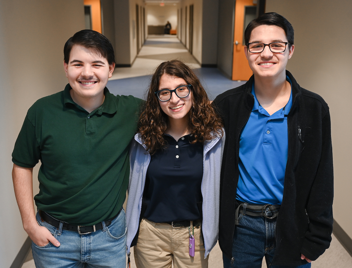 From left: Luke, Isabella and Matthew Riggs. Photo by Angela Foster.