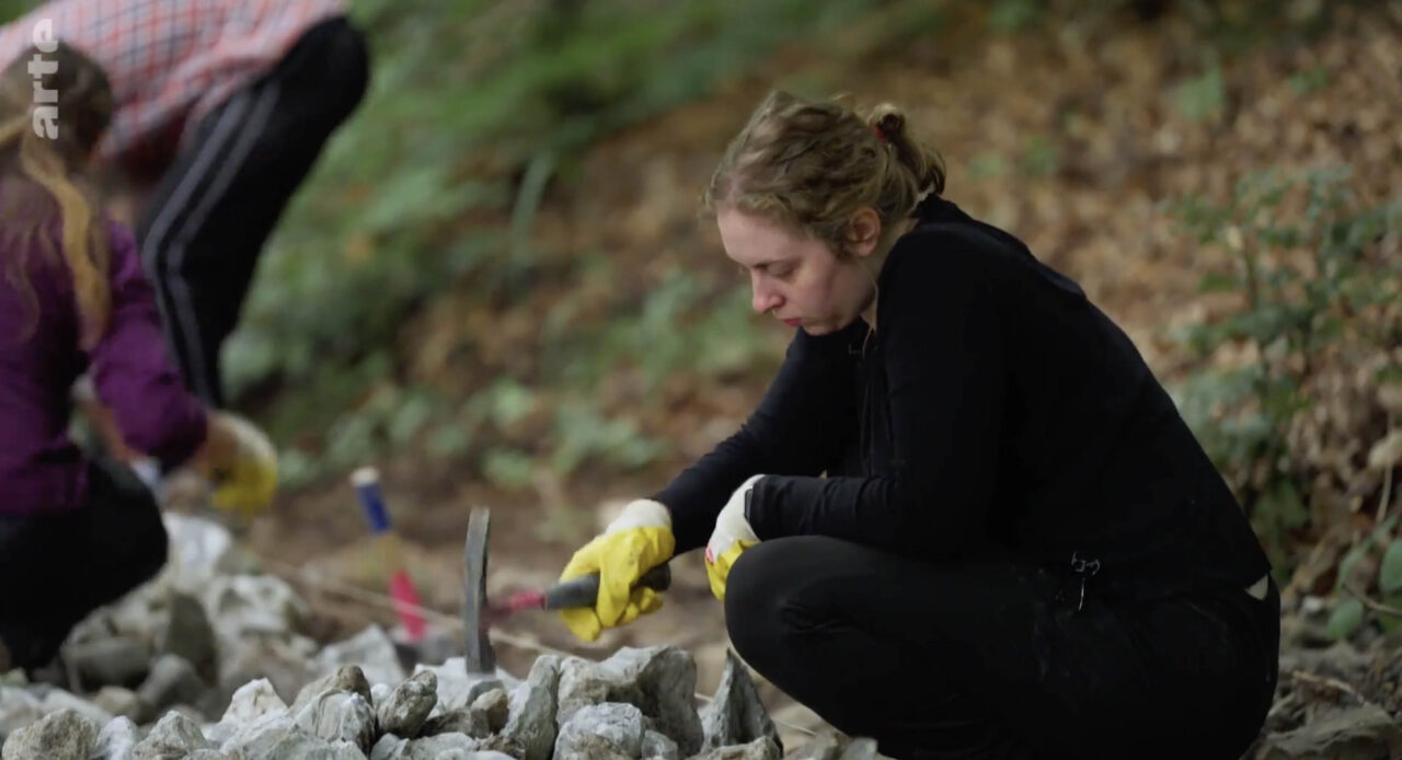 Grace Allen was featured in a German documentary to discuss her work at the Mittelbau Dora museum. Click photo to watch. Photo courtesy of  Arte.tv.