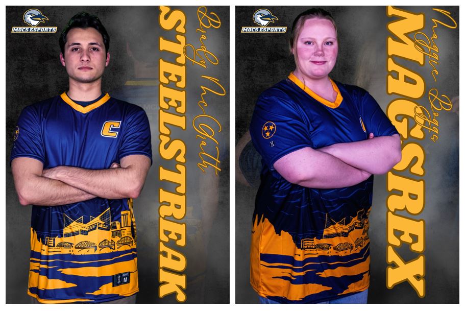 Members of the UTC esports program include Brady McGrath (Rocket League) and Maggie Boggs (Valorant). ESports Media Day photos by Ray Soldano.