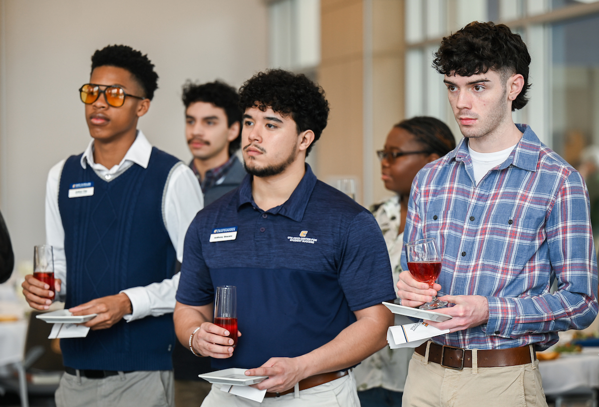 From left: UTC students Joshua Clay, Anthony Bracero and Jordan Fall.