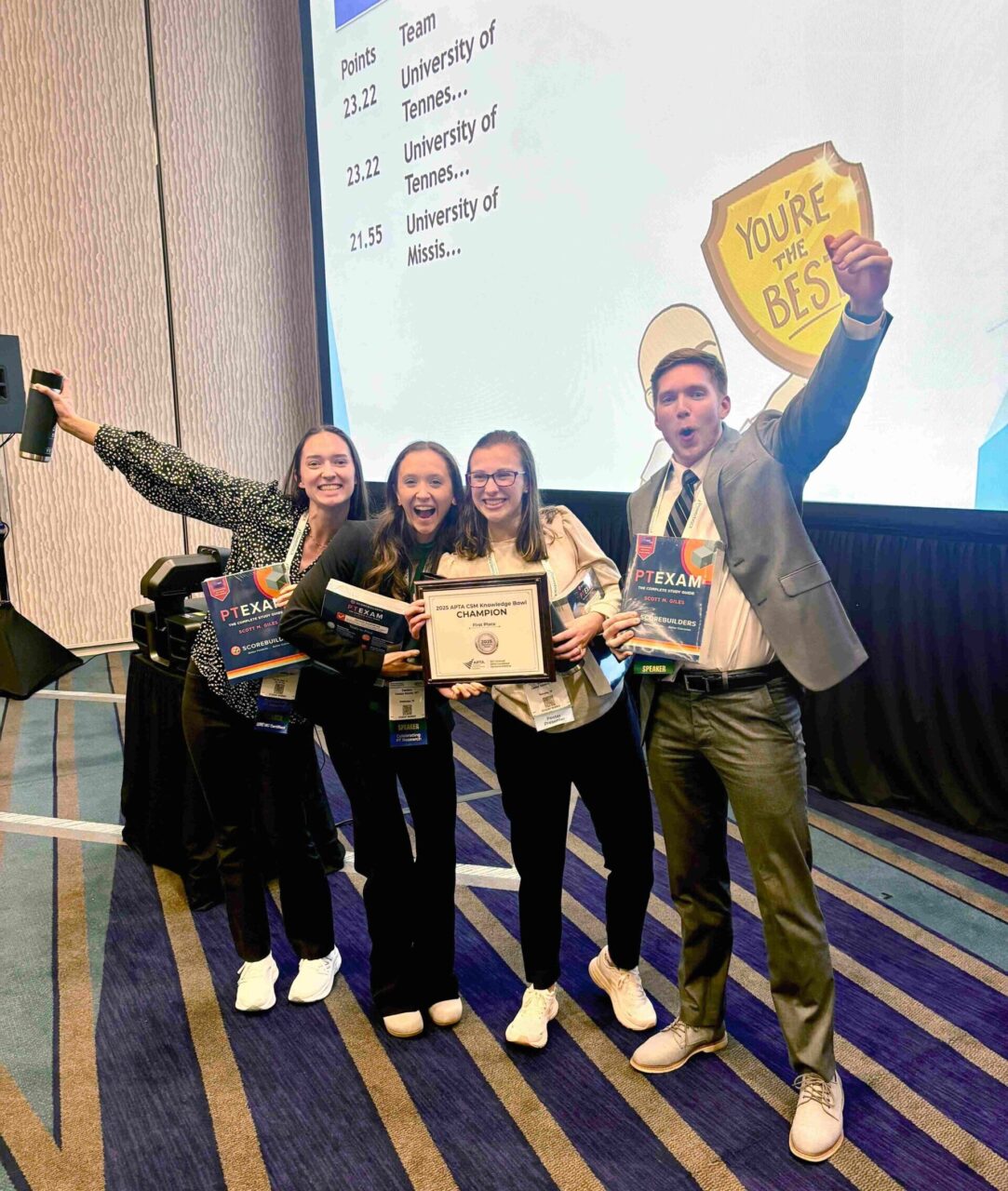 From left: Rebecca Sullivan, Candace Ricketts, Lauren Clark and Jaimin Rasumussen. Photo courtesy of Dr. Nancy Fell.