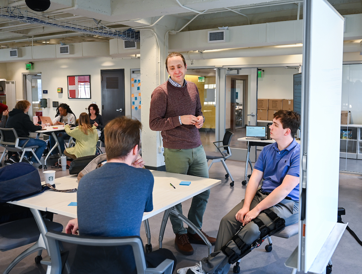 Jordan King’s Honors Innovations class discusses transportation issues Tuesday, Feb. 18, 2025 in Guerry Center.