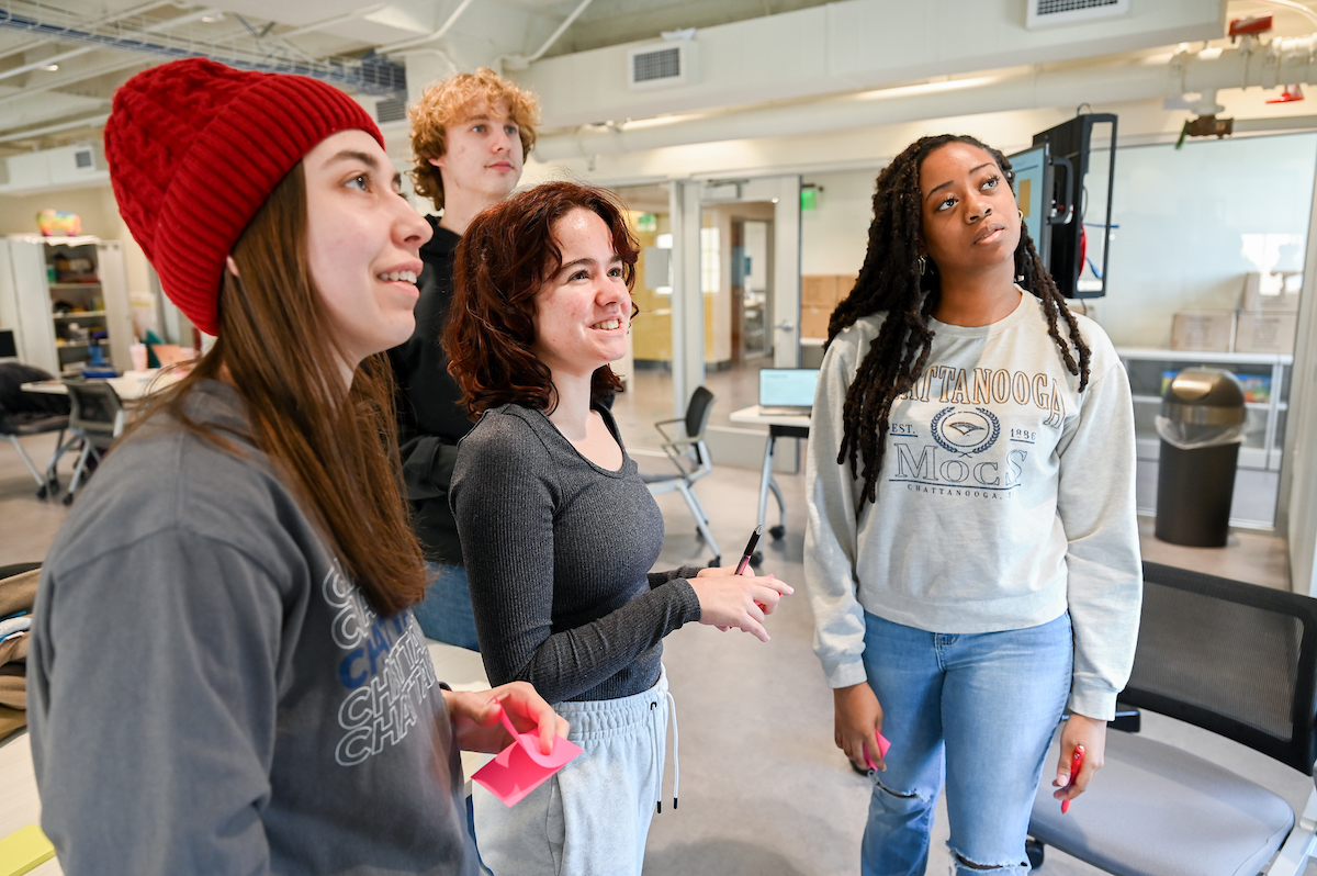 Jordan King’s Honors Innovations class discusses transportation issues Tuesday, Feb. 18, 2025 in Guerry Center.