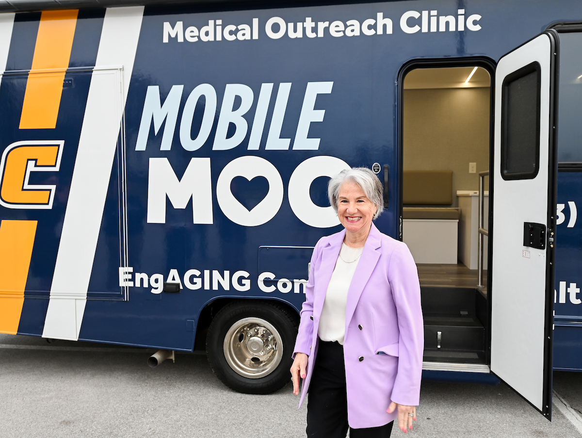 Faculty, staff and students check out the Mobile Moc van on Thursday, Mar. 13, 2025. The van will provide medical care to rural areas.