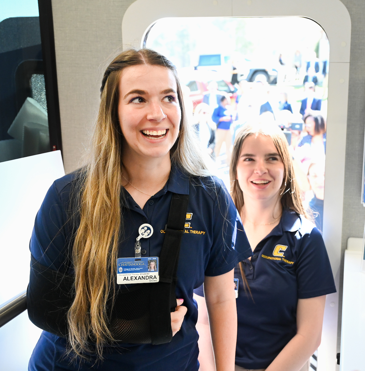 UTC faculty, staff and students, along with elected officials, attend the ribbon cutting for the Mobile Moc clinic Tuesday, Mar. 25, 2025 at the Rhea County Welcome Center.