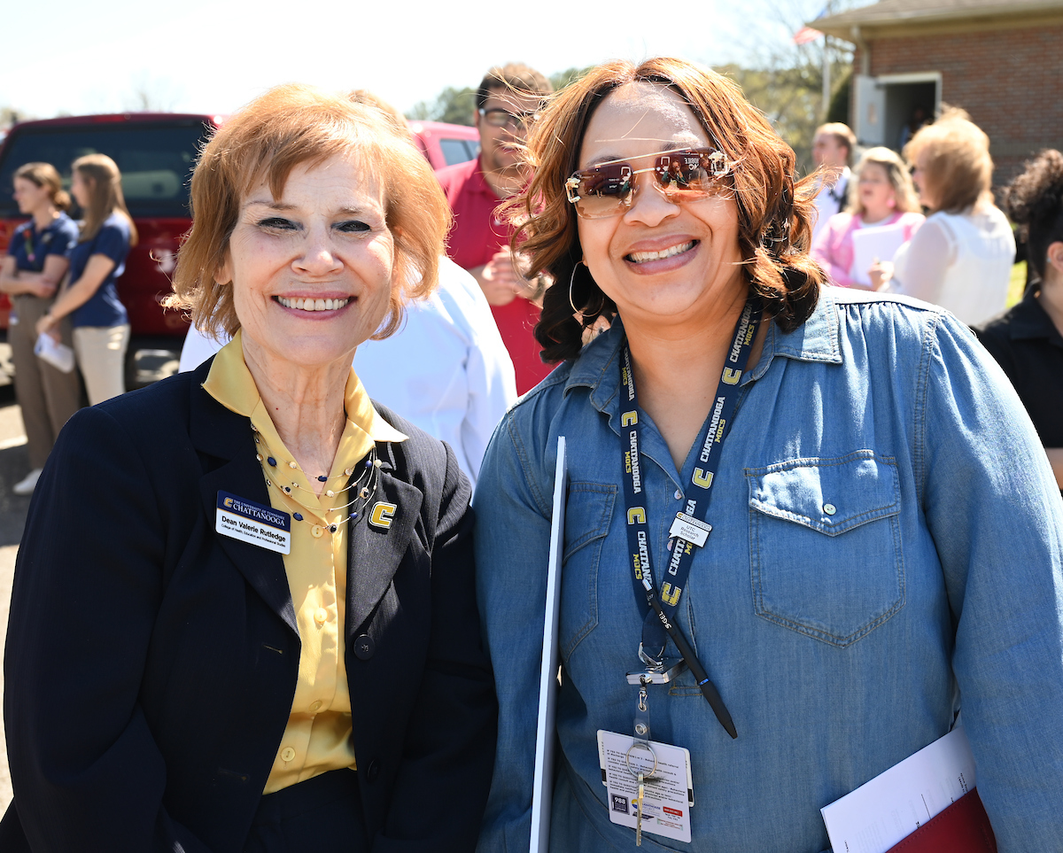 UTC faculty, staff and students, along with elected officials, attend the ribbon cutting for the Mobile Moc clinic Tuesday, Mar. 25, 2025 at the Rhea County Welcome Center.