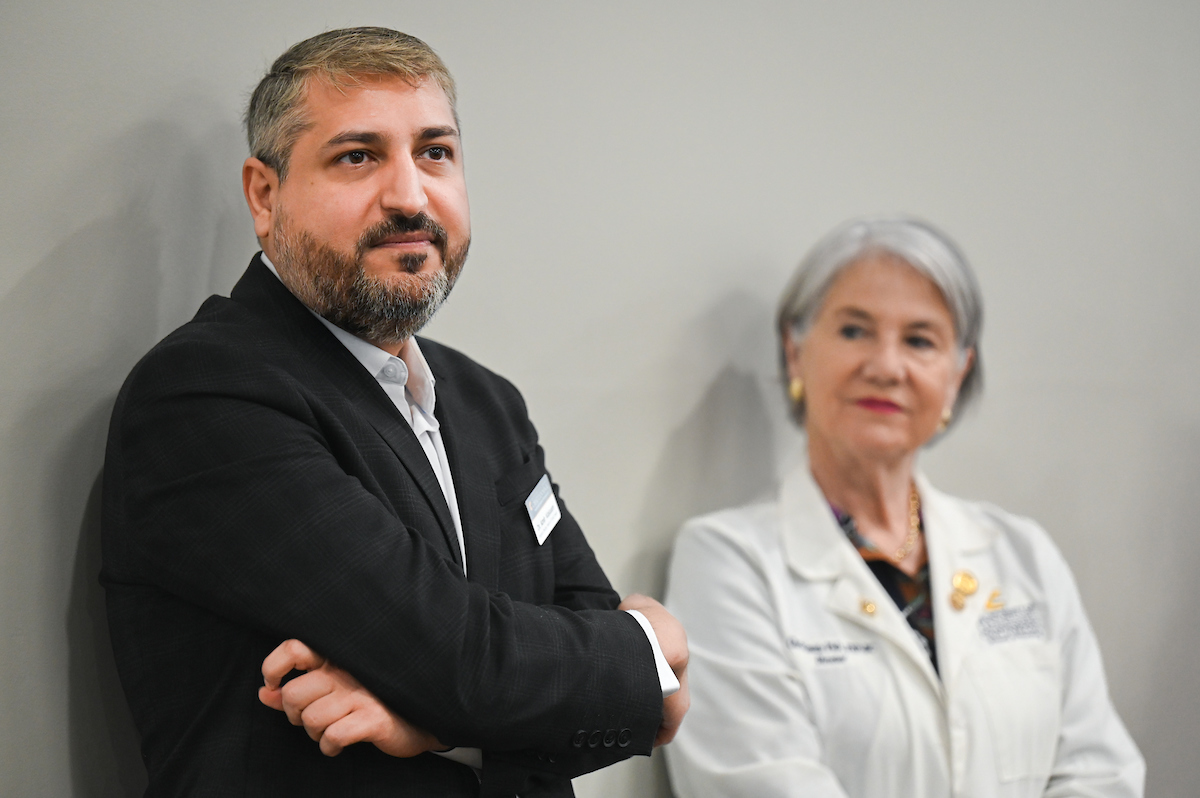 UTC faculty, staff and students, along with elected officials, attend the ribbon cutting for the Mobile Moc clinic Tuesday, Mar. 25, 2025 at the Rhea County Welcome Center.