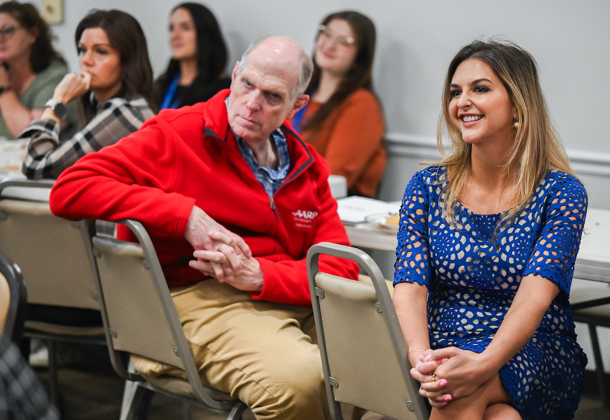 UTC faculty, staff and students, along with elected officials, attend the ribbon cutting for the Mobile Moc clinic Tuesday, Mar. 25, 2025 at the Rhea County Welcome Center.