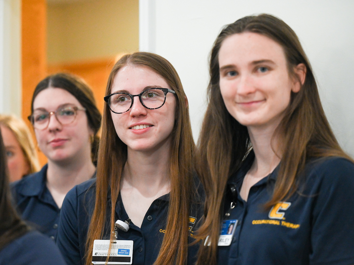 UTC faculty, staff and students, along with elected officials, attend the ribbon cutting for the Mobile Moc clinic Tuesday, Mar. 25, 2025 at the Rhea County Welcome Center.