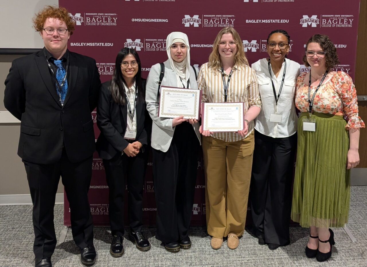 From left: Michael Martin, Amy Guinac, Areej Alghoul, Arwen Moss, Hailey Henderson and Lynsey Lawson (photo courtesy of Dr. Cecelia Wigal).