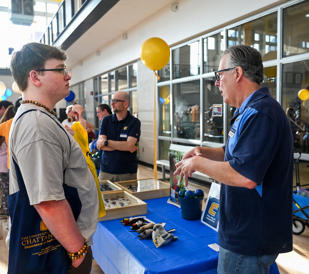 People attend Blue and Gold Preview on Saturday, Apr. 5, 2025 in the ARC.