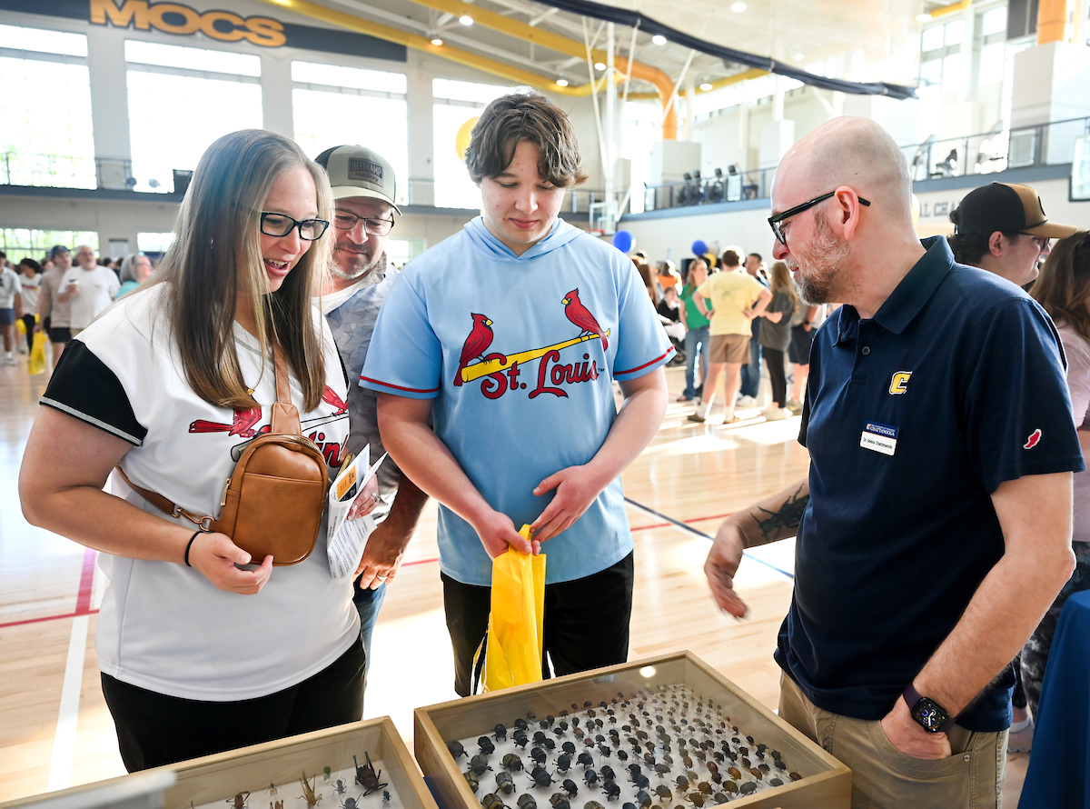 People attend Blue and Gold Preview on Saturday, Apr. 5, 2025 in the ARC.