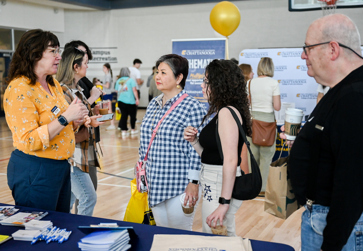 People attend Blue and Gold Preview on Saturday, Apr. 5, 2025 in the ARC.