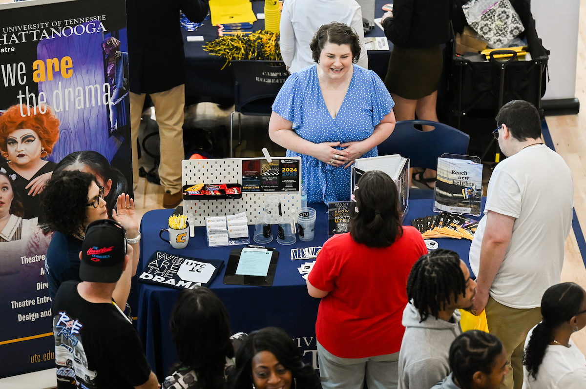 People attend Blue and Gold Preview on Saturday, Apr. 5, 2025 in the ARC.