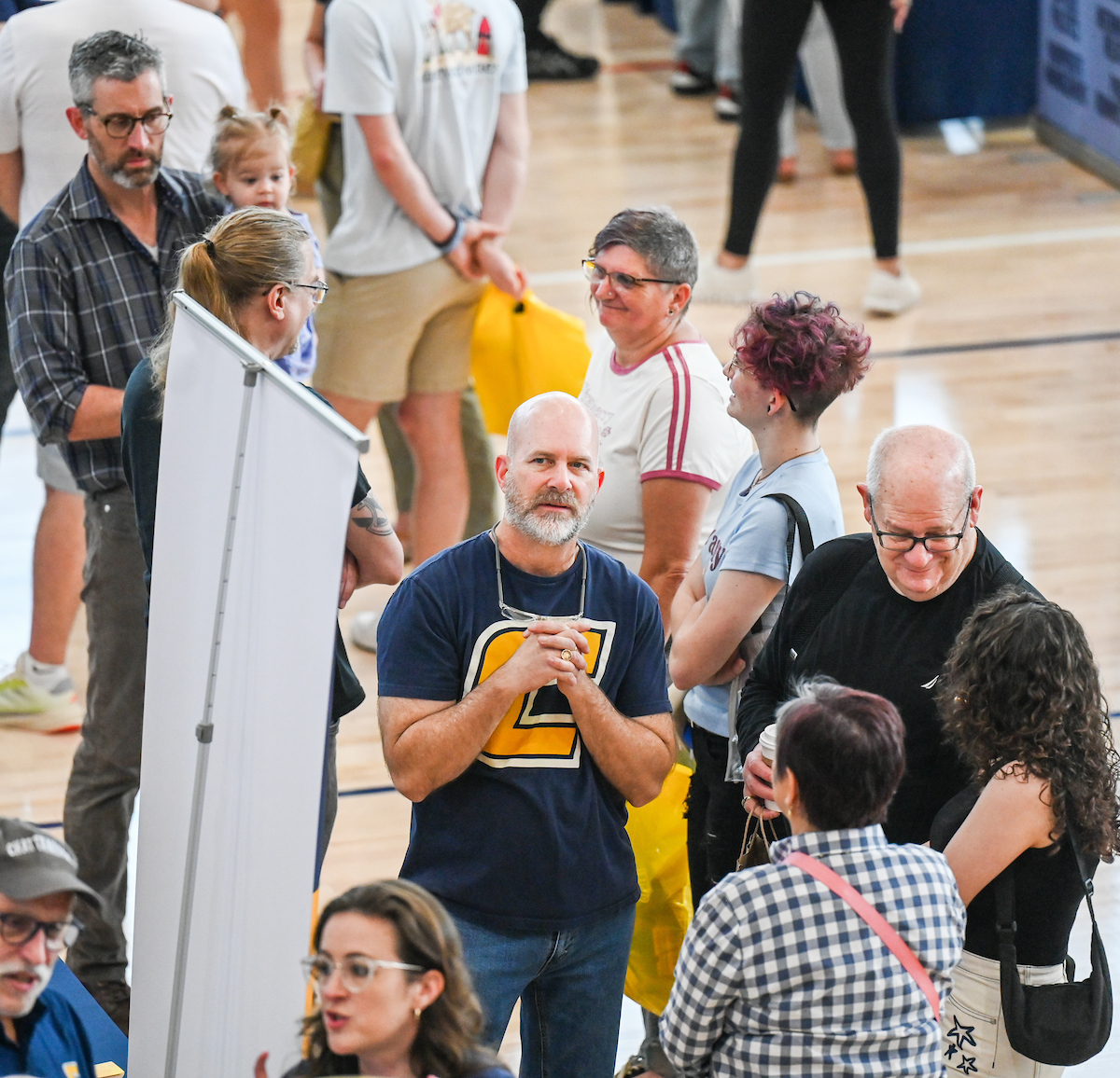 People attend Blue and Gold Preview on Saturday, Apr. 5, 2025 in the ARC.