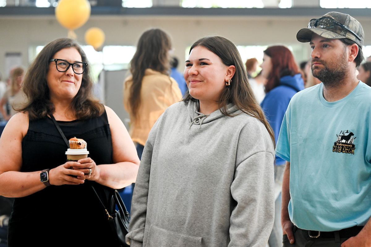 People attend Blue and Gold Preview on Saturday, Apr. 5, 2025 in the ARC.