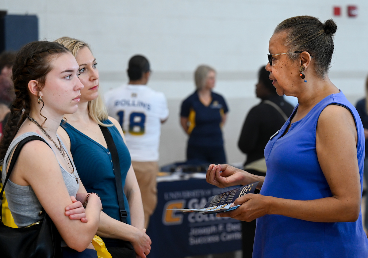 People attend Blue and Gold Preview on Saturday, Apr. 5, 2025 in the ARC.