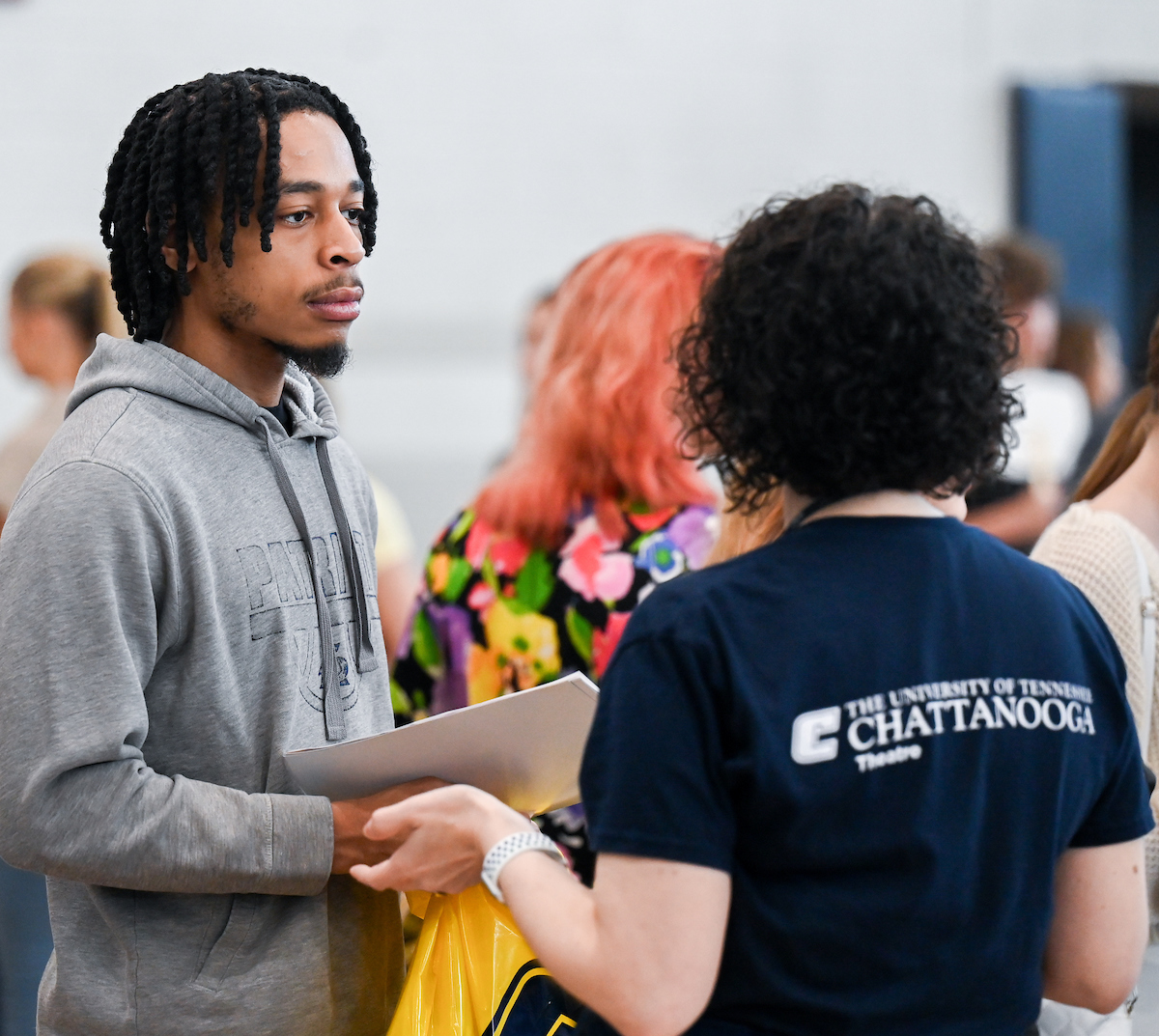 People attend Blue and Gold Preview on Saturday, Apr. 5, 2025 in the ARC.